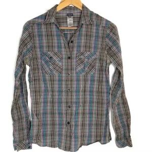 Patagonia Edna Gardener Shirt Plaid Long Sleeve 100% Organic Cotton Multicolor 6